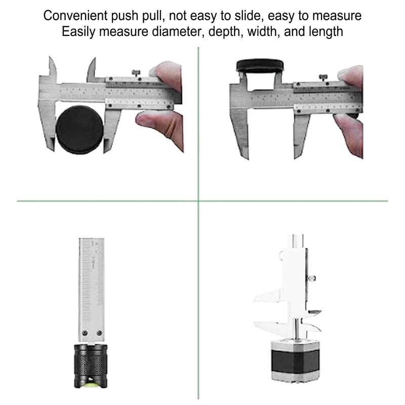 [Australia - AusPower] - Vernier Caliper, Stainless Steel High Accuracy Small Portable Measuring Tool 0‑50mm for Jewelry Coins, High Precision Caliper, Durable Slide Caliper Measuring Tool 