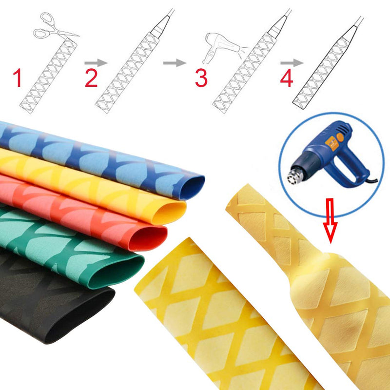 [Australia - AusPower] - Heat Shrink Sleeve Wrap Tubing X-Tube Wrap Tubing for Fishing Rod Handle Cork with Non Slip Waterproof and Insulation 1 Meter. Diameter: 30 mm, Black Lime2018 (Dia 30mm Black) Dia 30mm Black 