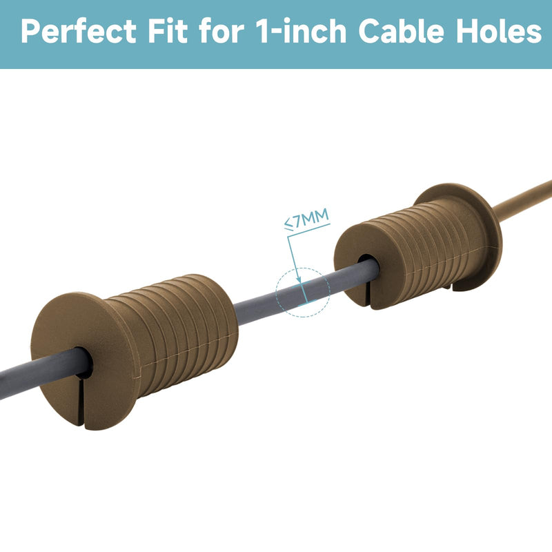 Starlink Cable Routing Kit,Starlink Cable Installation Kit,Starlink Mounting Accessories,2* Grommets, 1" Spade Drill Bit, 5/16" Drill Bit, 15 Wall Clamps,13" Cable Sleeve (Brown) Cable Installation Kit (Brown)