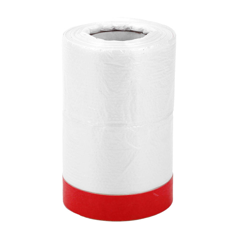 Pre-Taped Masking Film Plastic Cover PE Film Masking Paper 1 Pc 2500x55cm / 82.02ftx21.65" White Red