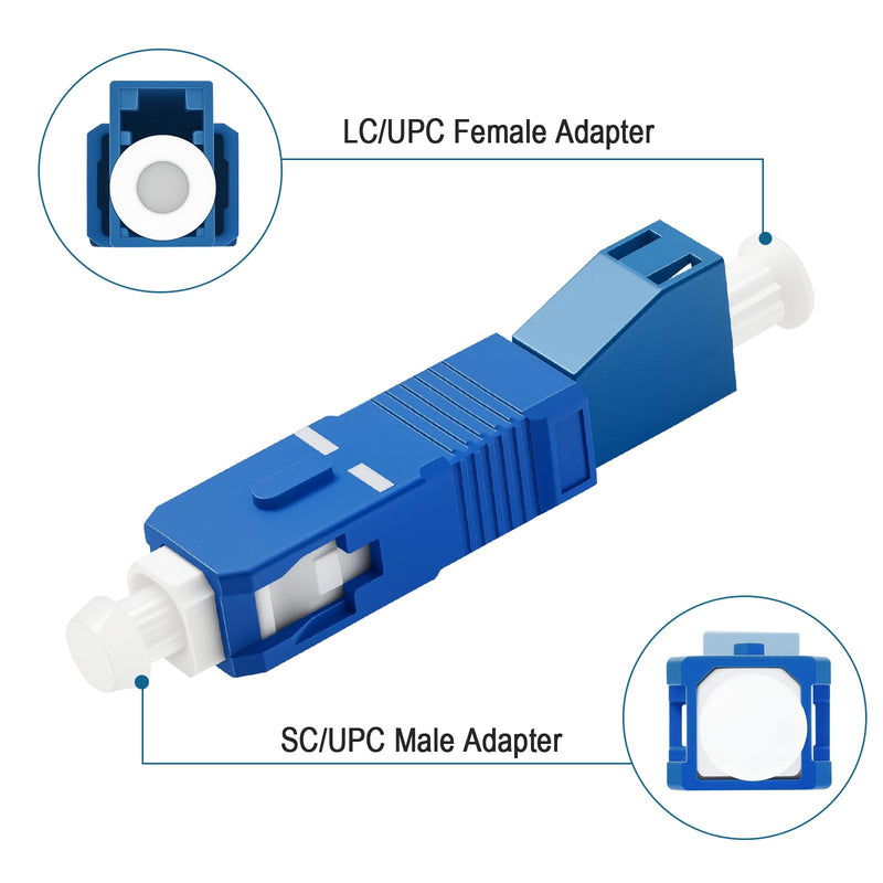 [Australia - AusPower] - FiberPrime- SC/UPC to LC/UPC Fiber Optic Adapter, Male-Female, Simplex Singlemode Fiber Optic Coupler, Hybrid Optical Fiber Convertor Adapter, 5Pack 5 SM-SC-LC-SX 