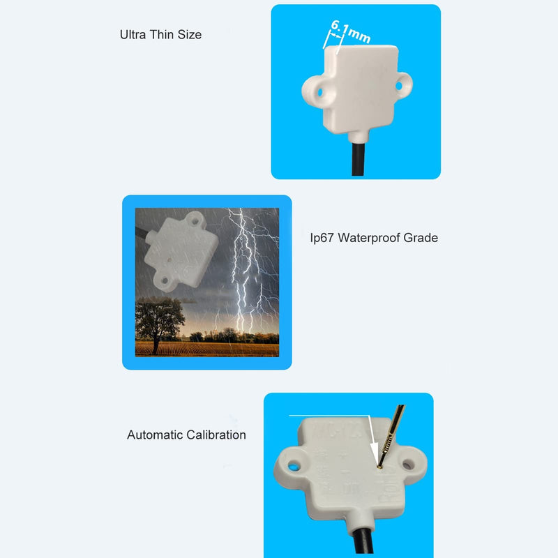 [Australia - AusPower] - Oumefar Water Level Sensor, Non Contact Water Level Sensor Contactless Liquid Probe 5V High Low Output in Testing Strong Acid, Alkali, Boiling and Various Liquids 