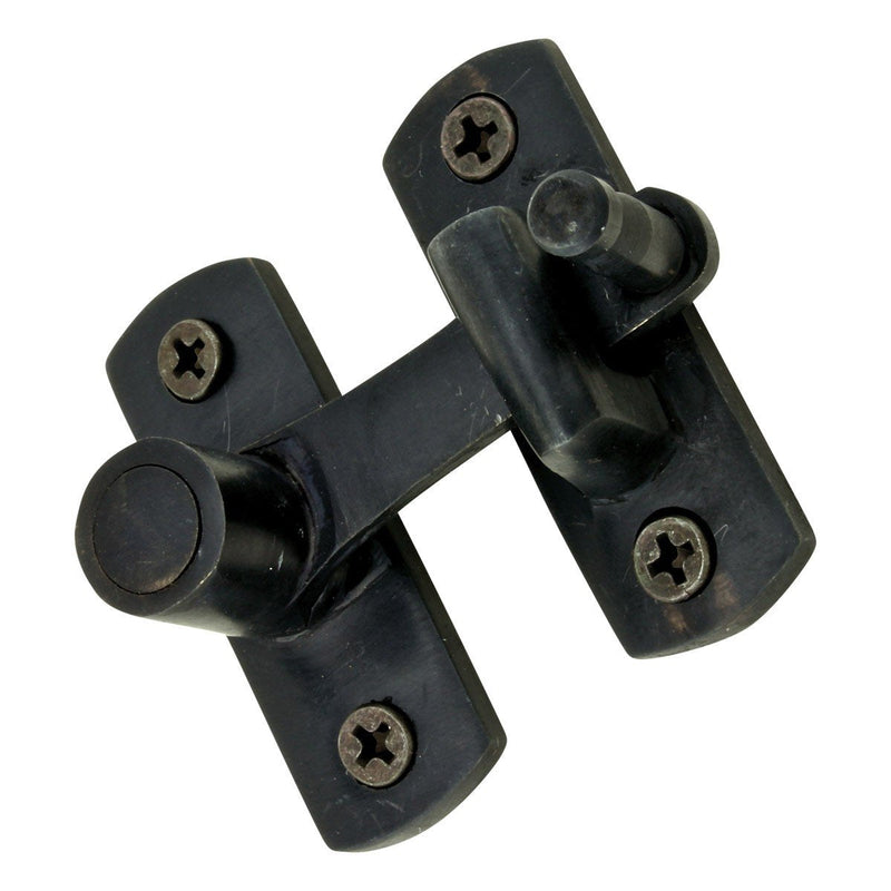 Renovators Supply Manufacturing Door Latch 2 in. Oil Rubbed Bronze Gate Latch/Barn Door Latch Lock with Mounting Hardware