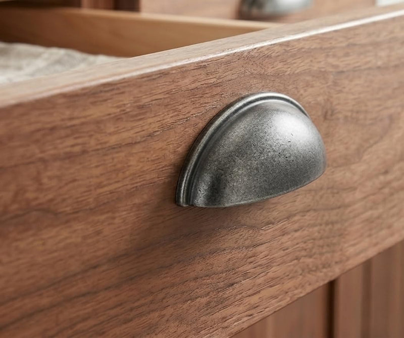 Cosmas 10 Pack 783WN Weathered Nickel Cabinet Hardware Bin Cup Drawer Cup Pull - 3" Inch (76mm) Hole Centers