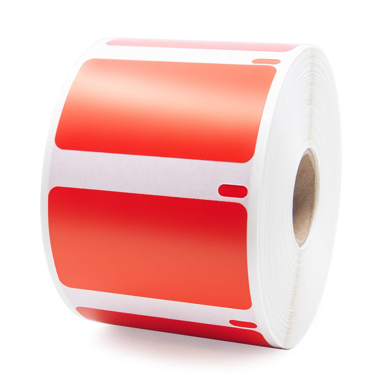LabelValue LV-30334RED 2-1/4" x 1-1/4" Red Multipurpose Direct Thermal Labels Compatible with Dymo 450 Series and Earlier LabelWriter Printers - 1000 Labels Per Roll - 1 Roll