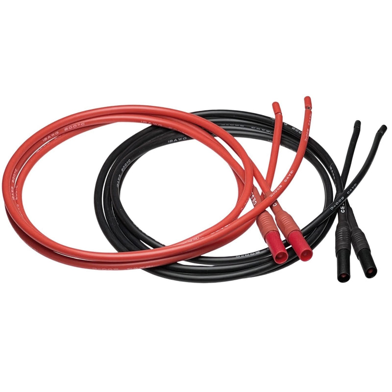 [Australia - AusPower] - CESS-217 Seal Insulated Safety Banana Plug to Bare Wire - 3 Feet Soft Silicone Cable, Tinned Copper, 2 Pairs, Black and Red, Perfect for DIY Multimeter Test Leads 