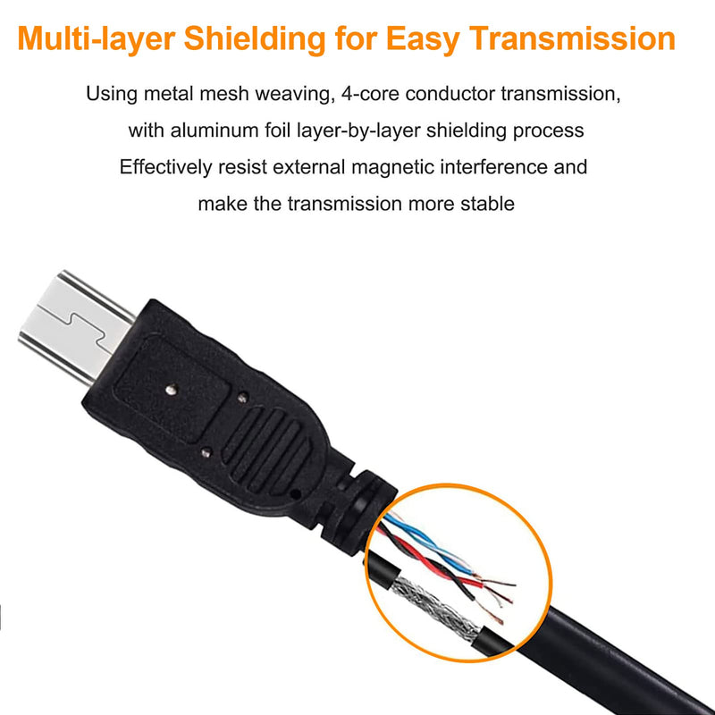 [Australia - AusPower] - Replacement UC-E4 USB Cable Photo Transfer Cord Compatible with Nikon D610 D7000 D90 D80 D70s D70 D60 D40X D3000 D3100 D100 D200 D300 D1x D1h D2x D2h D2Hs D3 D3s D4 D3X and More(5FT) 