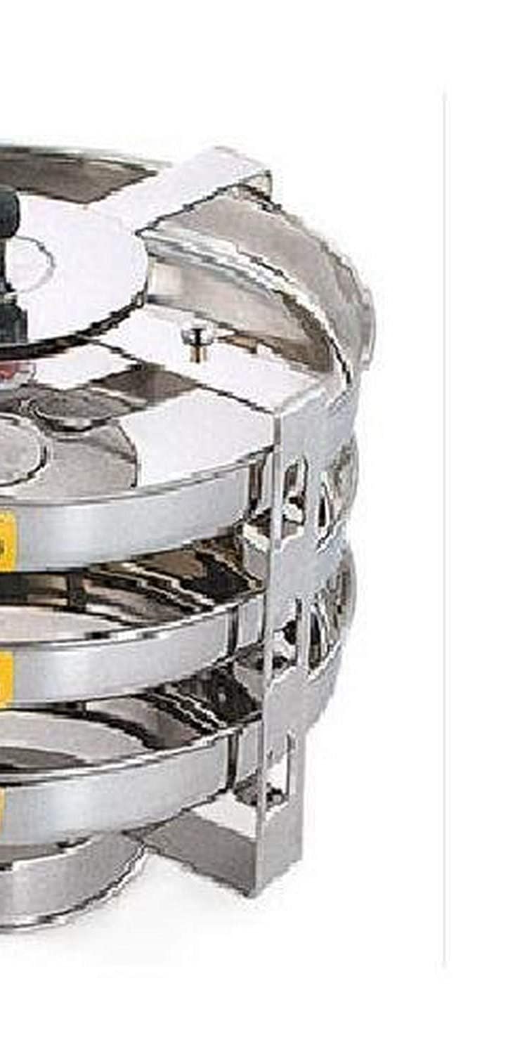 Tabakh DC-103 3-Plate Stainless Steel Dhokla Stand, Small, Silver