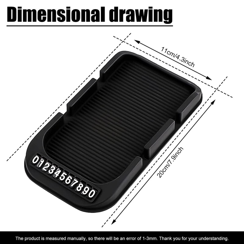 [Australia - AusPower] - Anti-Slip Gel Pad Car Dashboard Stand for Navigation Cell Phone, Black 