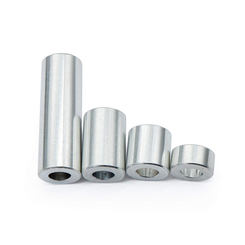 [Australia - AusPower] - Wulankd Aluminum Spacer 1/2" OD x 1/4" ID x Choose Your Length, Round Spacer, Unthreaded Standoff Bushing Plain Finish, Fits Screws Bolts 1/4" (1/2" Length, 25 Packs) 1/2" OD x 1/4" ID x 1/2" Length 
