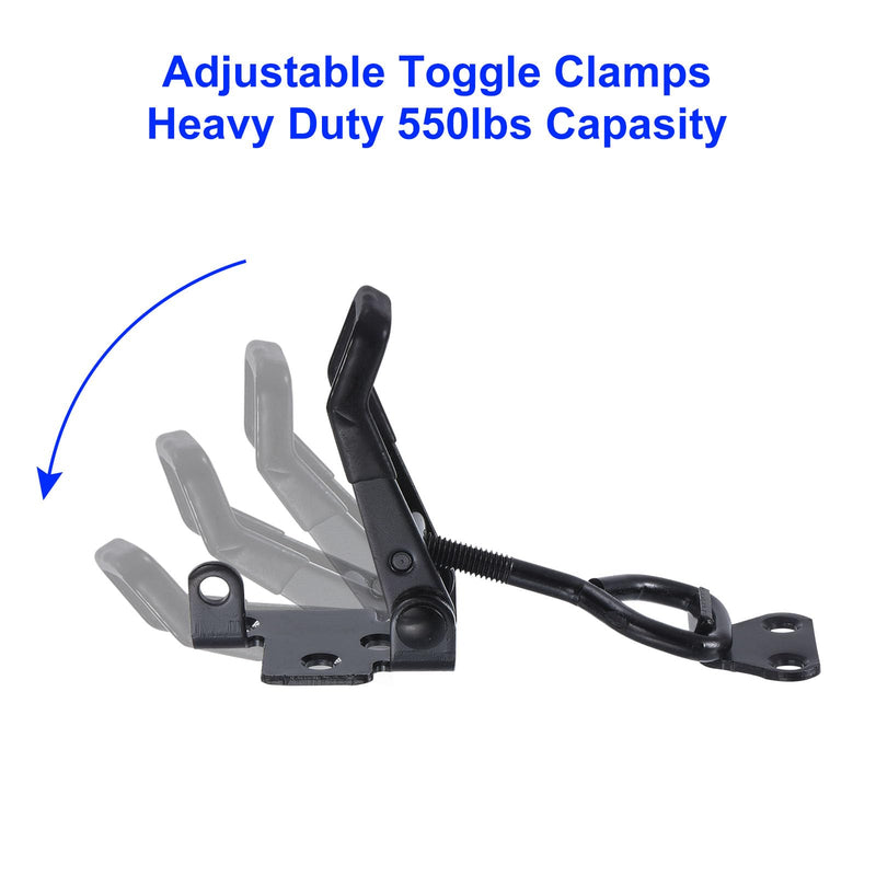 [Australia - AusPower] - uxcell 6 Pack Adjustable Toggle Clamp, Metal Pull Latch Clamp, 4002 Style Quick Release Pull Latch Toggle Clamp, for Cabinet Door Case Trunk, Black Not Included Screw 