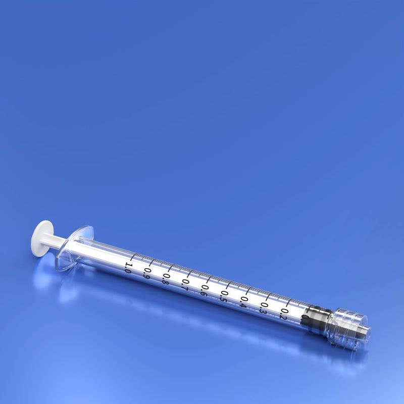 [Australia - AusPower] - 1mL Luer Lock Syringe, Sterile, Individually Wrapped, No Needle (Box of 100) 1mL 100pk 
