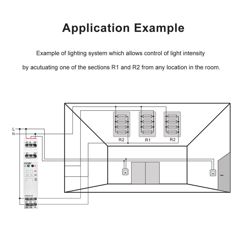 [Australia - AusPower] - GEYA Electronic Latching Relay Memory Relay Impulse Relay 2SPDT 16A Wide Range Voltage AC/DC12V-240V Din Rail Mounted(GRM8-02,AC/DC12V~240V) AC/DC12V~240V GRM8-02 