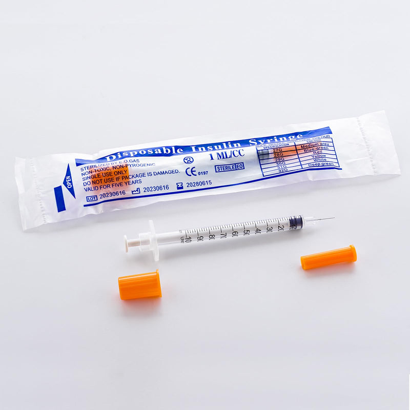 U 100 1ml 30 Gauge 1cc 5/16 inch 8mm Lab Disposable Dispensing Supplies, 100Pack 30G 1cc 5/16" 8mm