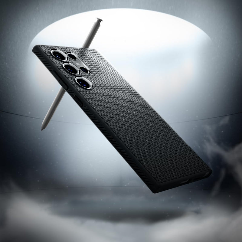 [Australia - AusPower] - Spigen Liquid Air Designed for Galaxy S24 Ultra Case (2024), [Military-Grade Protection] - Matte Black 