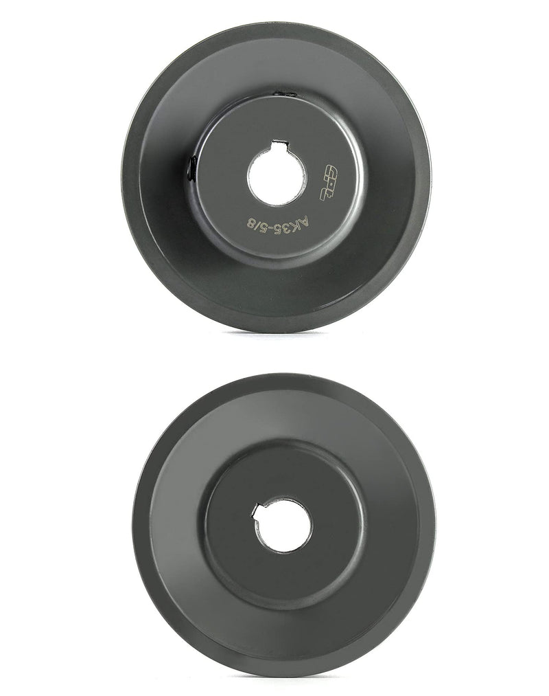 [Australia - AusPower] - QWORK AK3558 Single Groove Web Sheaves, 3.55" OD 5/8" Bore V-Belt Sheave, A Belt Section, Cast Iron,for V-Belt 1 Pack 
