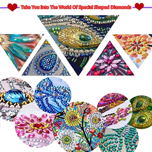 5D DIY Diamond Art Painting for Beginners Adults, VETPW Full Drill DIY Crystal Rhinestone Diamond Embroidery Painting Cross Stitch Arts Craft for Home Wall Decor (30x40CM) - Wolf in the Moonlight