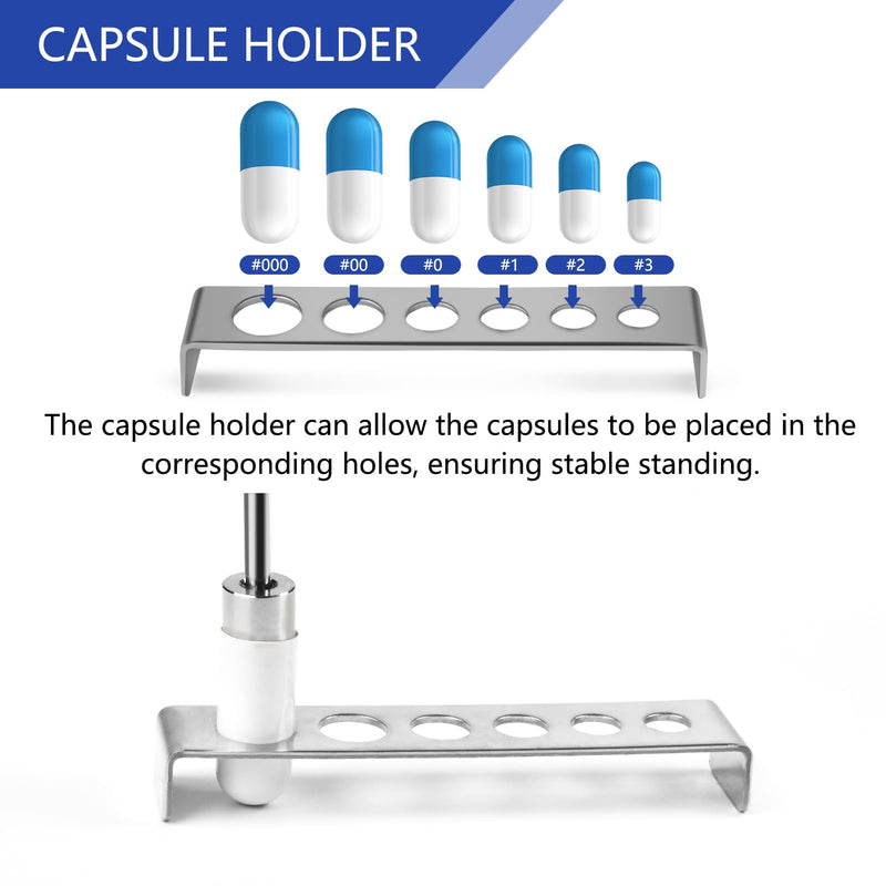 [Australia - AusPower] - Artcome 12 PCS Versatile Capsule Filling Tool Kit for Pill Filler - Lab Scoops, Powder Pan, Herb Tamper and Capsule Holder - Ideal Tools for Medication and Supplements - Capsule Sizes 000 00 0 1 2 3 