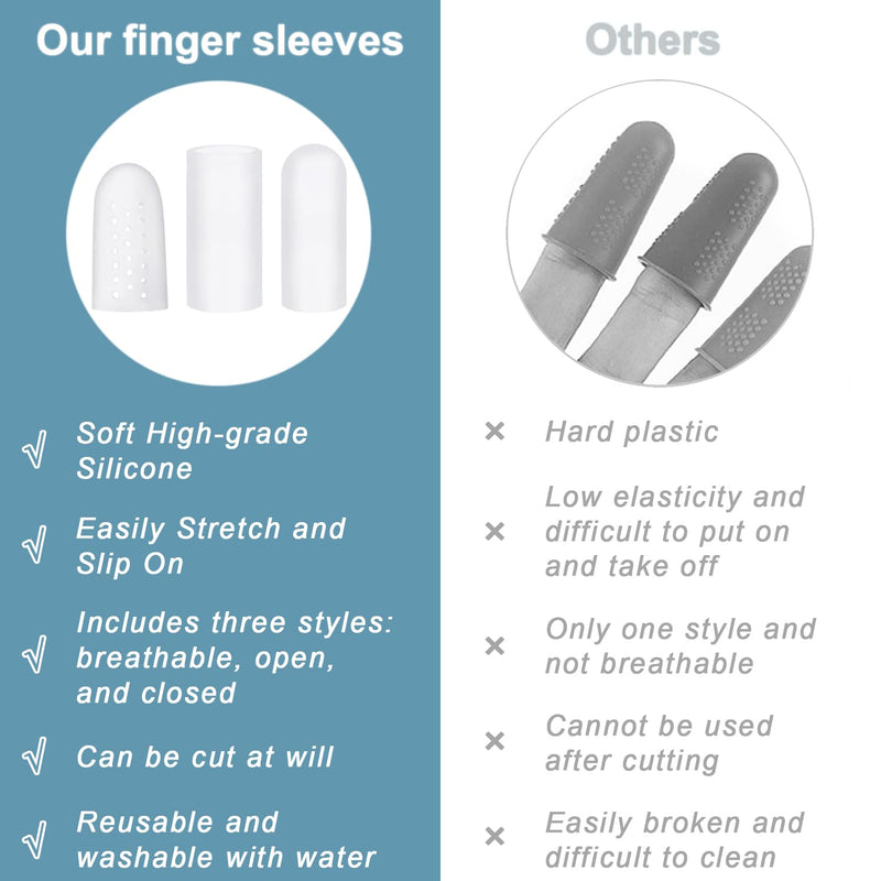 [Australia - AusPower] - Silicone Finger Cots: Soft Thumb Protector 30 PCS Fingertip Covers for Cracked Finger, Arthritis, Eczema, Nail Tips Guards (30) 