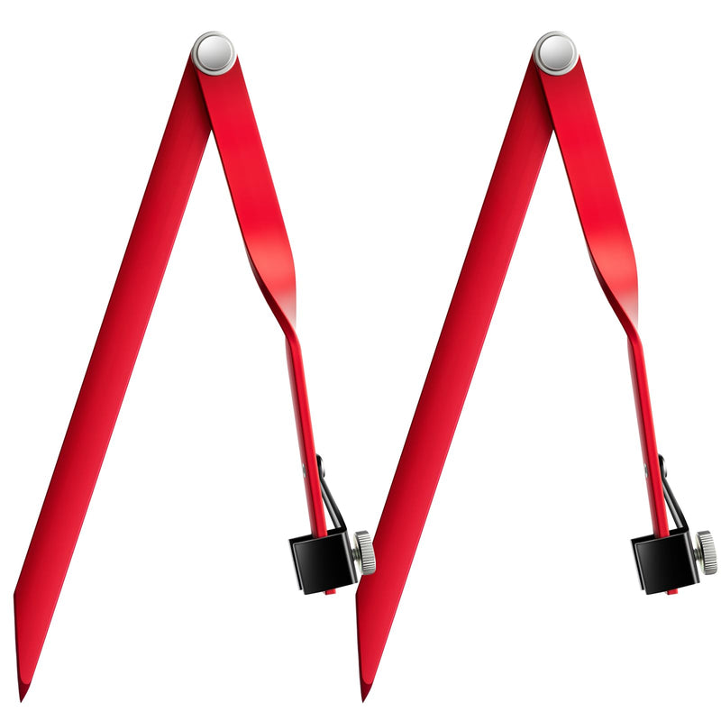 Yaocom 2 Pcs Small Aluminum Radius Marker Soap Stone 11 Inches Radius for Pipes up to 22 Inches Diameter(Red,22inch) 22inch Red
