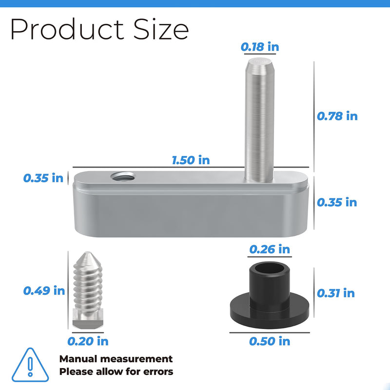PalpitateC Shower Door Pivot Block with 3/4" Pin fit for Framed Swing Shower Doors, Framed Swing Shower Door Replacement Pivot Bracket #SDPB34