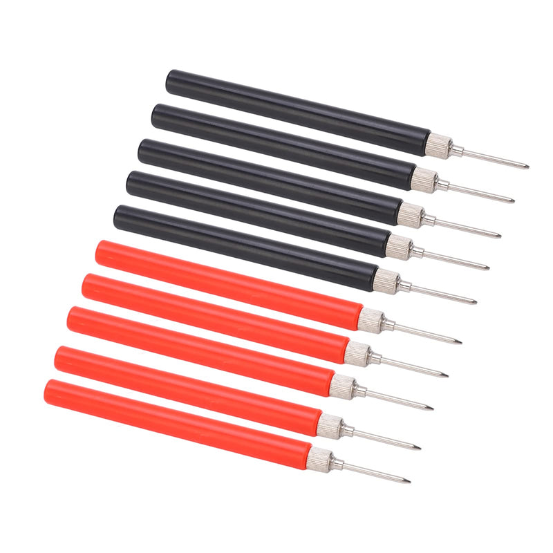 [Australia - AusPower] - 5PCS Red and Black Multimeter Probe Test Pin, Test Probe Pin for Circuit 
