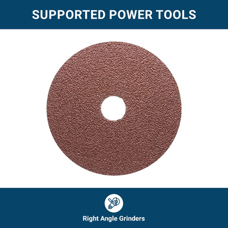 Benchmark Abrasives 5-inch 120-grit resin fiber sanding discs, 25-count package