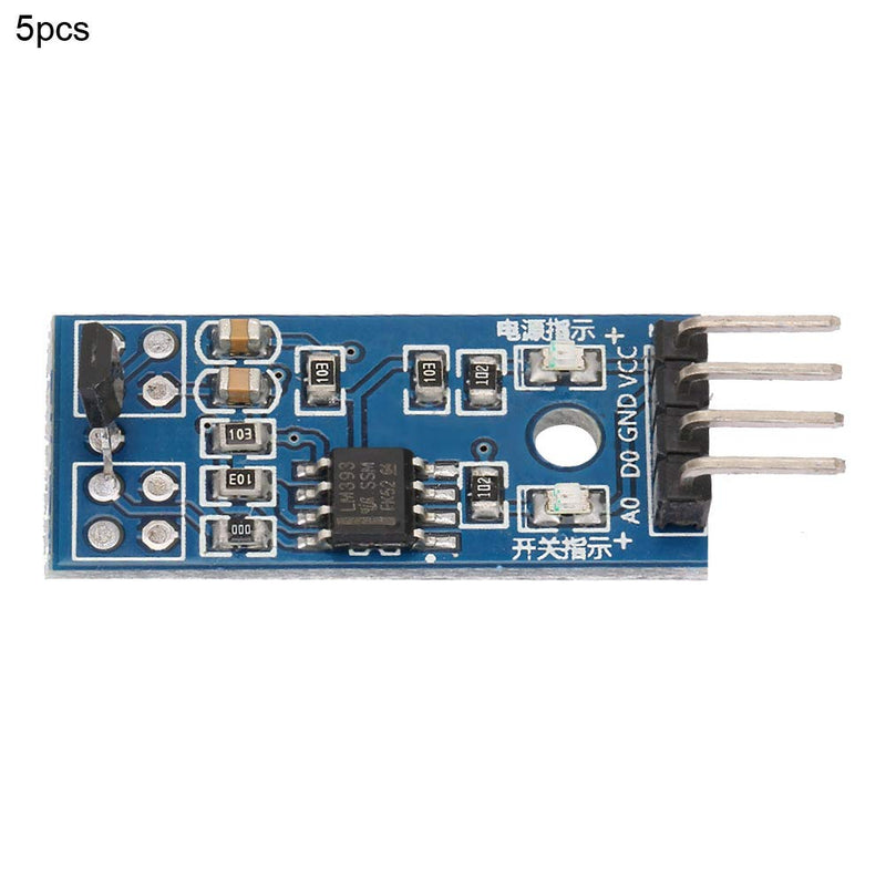 [Australia - AusPower] - 5Pcs Effect Sensor Switch, Hall Effect Sensor Module 3.3v Speed Counting Sensor Magnetic Detector Counting Sensor 