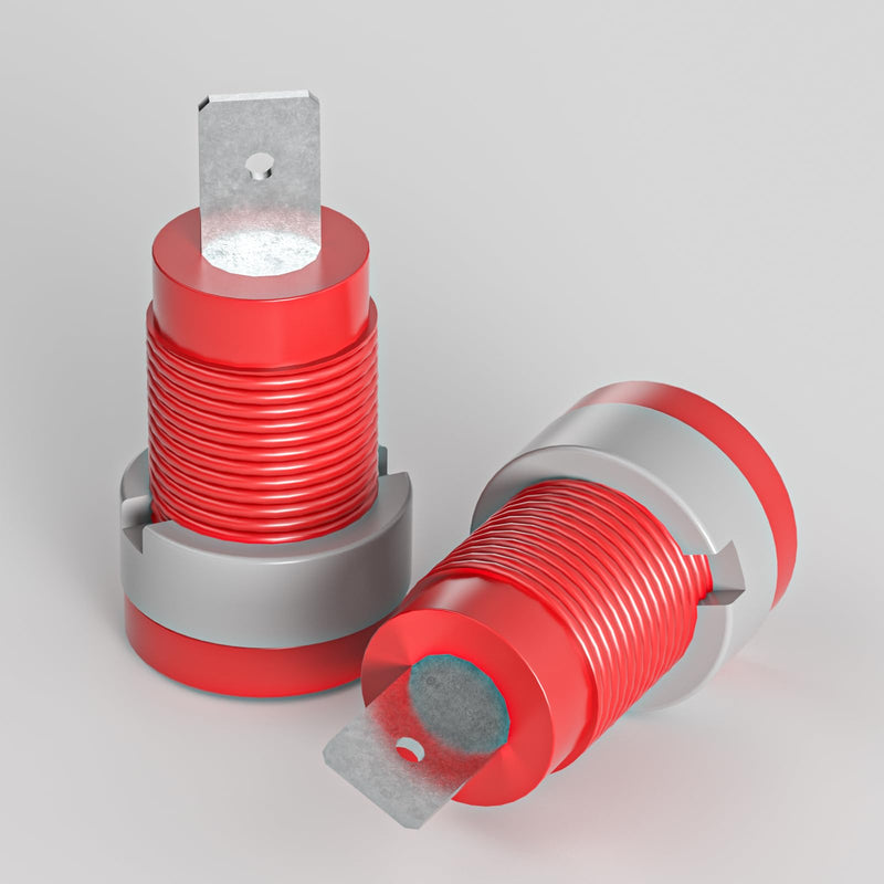 [Australia - AusPower] - Cleqee Pack of 10 4 mm Banana Sockets Panel Mounting Sockets Red & Black 10 Stück 