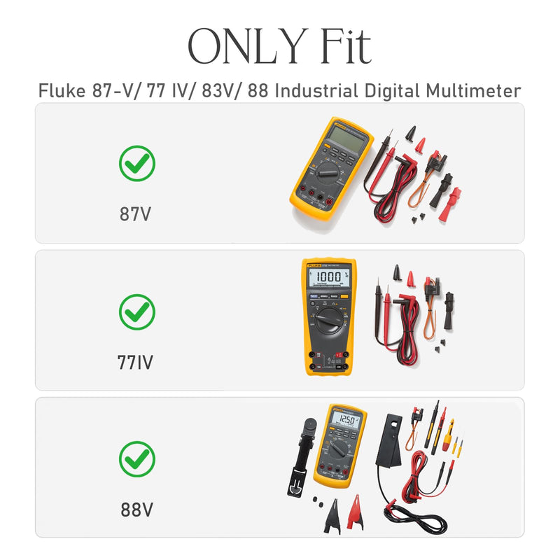 [Australia - AusPower] - Case for Fluke 87-V/ 87V Max/ 77 IV/ 83V/ 88 Industrial Digital Multimeter, Large Capacity Storage Box Suitable for Most Industrial Digital Multimeters (Case Only) (Black) Black 