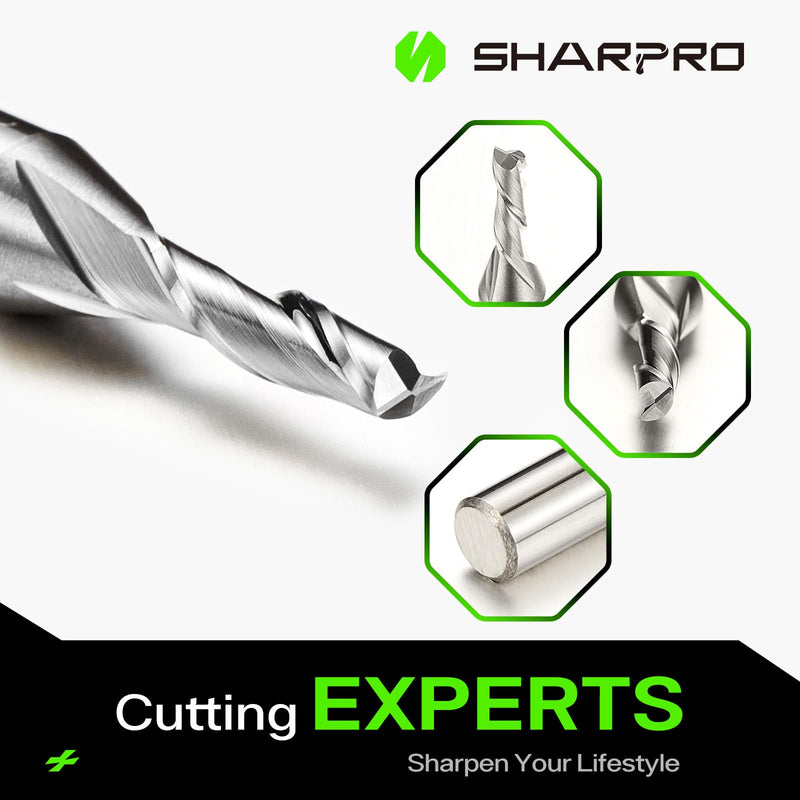 [Australia - AusPower] - Downcut Spiral Router Bit 1/4 Inch Shank 1/8 Inch Cutting Dia. 12mm CL. 55mm OVL. Solid Carbide Down Cut CNC Bit, Ideal for Wood Cutting, Slot Mortise, Engraving, Carving 1/8"DIA - 1/4"SHK - 12mm CL - 55mm OVL 
