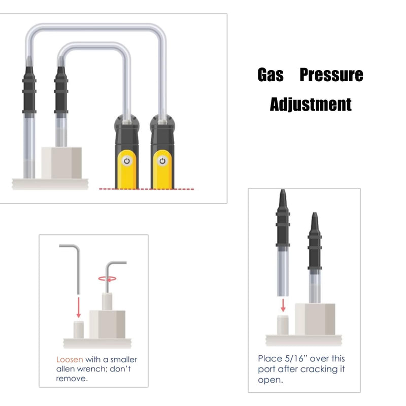 [Australia - AusPower] - Static Pressure Probes Kit for HVAC,2xStatic Tubes with Magnet, 2xSilicone Soft tubes(1.8m),2 Manometer Tube Adapter/Fitting 3/16" to 5/16 Static pressure probes kit 