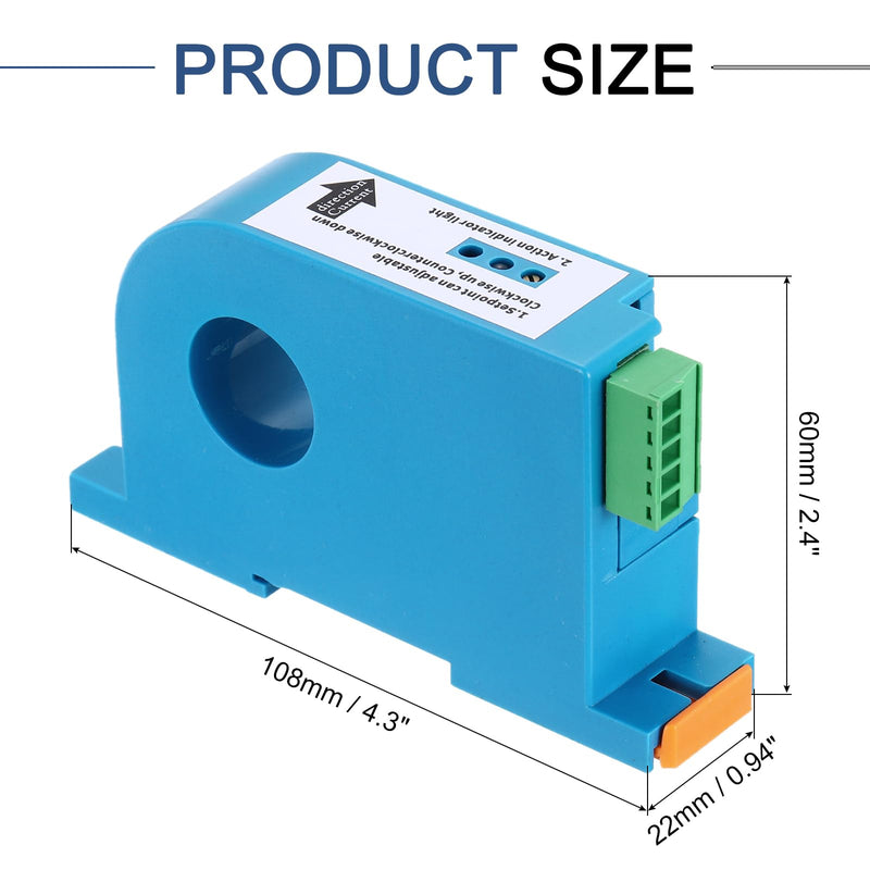 MECCANIXITY Miniature Current Switch 8-35V 0-50A DC Current Sensing Switch Sensor Monitoring Relay Adjustable Normally Open/Normally Close, D360