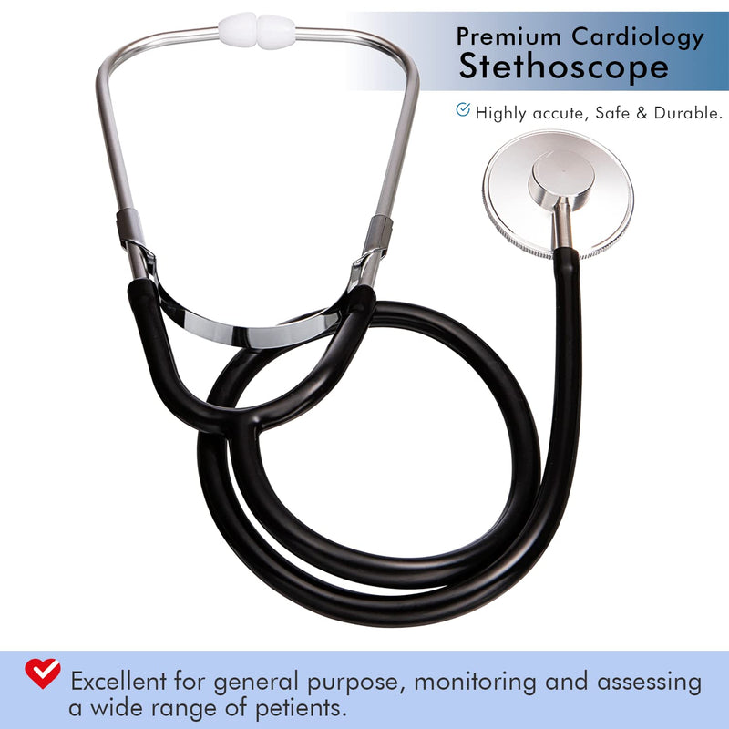[Australia - AusPower] - NOVAMEDIC Adult Size Self Taking Black Aneroid Sphygmomanometer, Stethoscope Kit - Professional Blood Pressure Machine with Manual Inflation Cuff w/D-Ring, 8.7”-16.5", BP Monitor Kit w/Carrying Case 