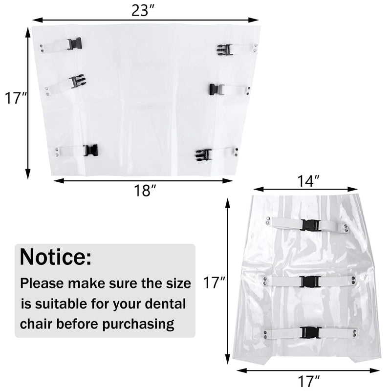 [Australia - AusPower] - Dental Chair Foot Cover Pad with Elastic Bands, Dental Practice Dustproof Protector Supplies, 17"L x 14"W, 2 Pcs 