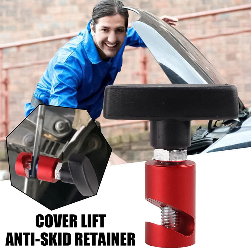 [Australia - AusPower] - CGEAMDY Bonnet Lifting Clamp, Multifunctional Aluminium Alloy Lifting Support Clamp, Propeller Stopper Tool for Bonnet Rear Boot (Red) Red 