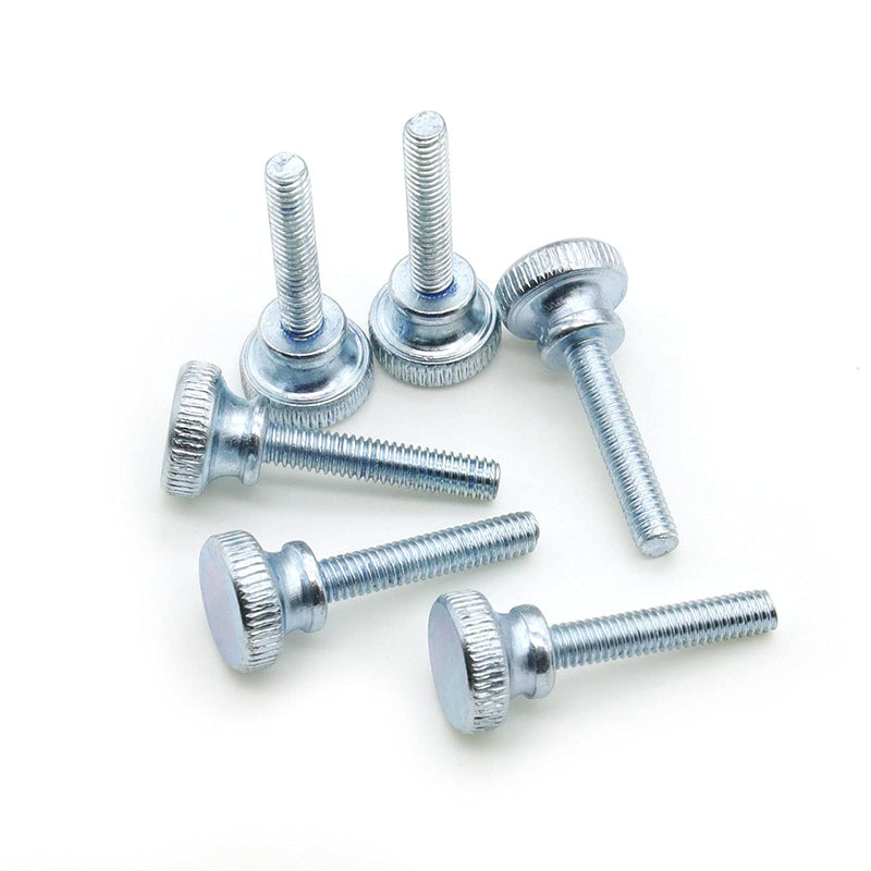 [Australia - AusPower] - 50 Pieces Flat Knurled Head Fully Threaded Thumb Screws Bolts Fastener, Thumbscrew Threaded Knurled Grip Knobs Thumb Screw (M4x20) M4x20 50 