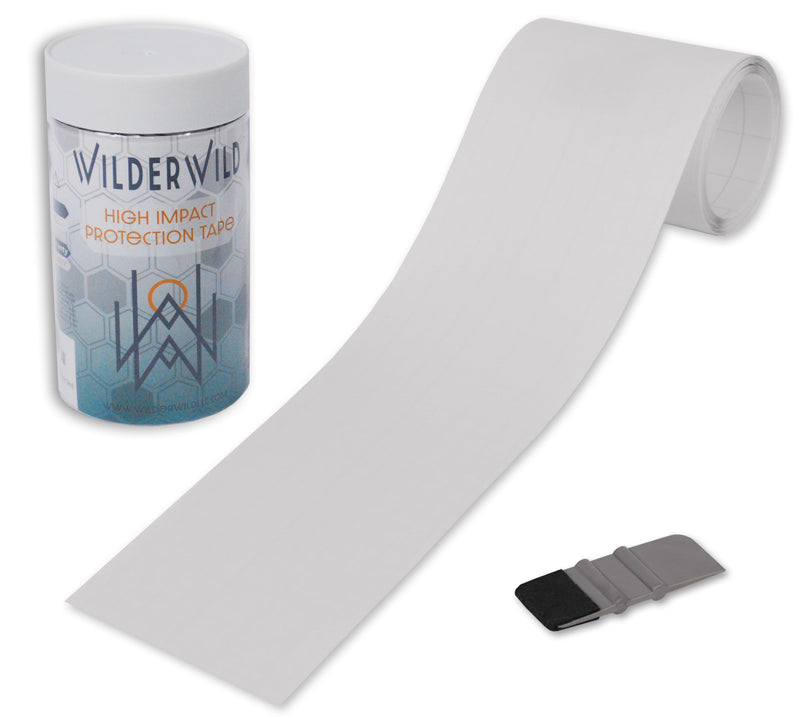Bike Frame Protection Tape- High Impact Clear Vinyl Wrap Includes Tool (4”x72) Bicycle Frame Protector, Mountain Bike Frame Guard Chainstay Protector (Clear) Clear Matte