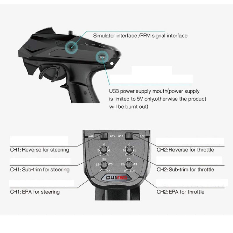 X6 6 Channel Rc Transmitter and Receiver P6FG Built-in Gyro Mixed Mode Out of Control Protection RC Controller for Remote Car/Boat/Tank