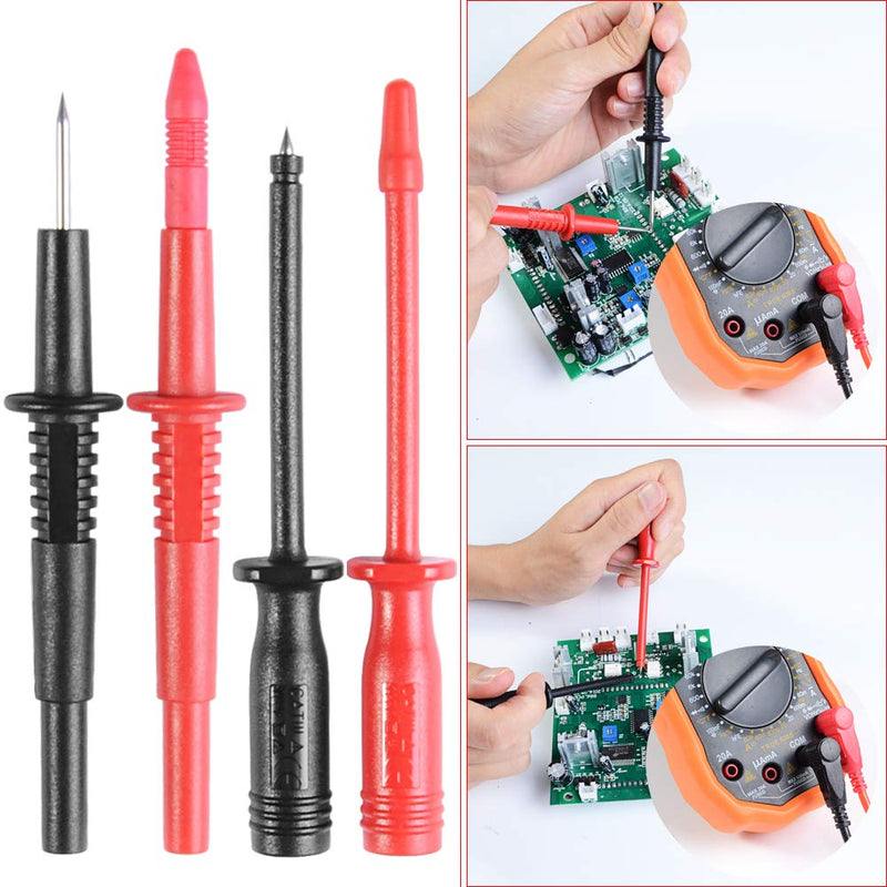 [Australia - AusPower] - Digital Multimeter Test Lead Kit Professional Electronic Test Lead Accessory Kit Professional Electronic Flexible Safety Specialties kit Probe Alligator Accessorie 
