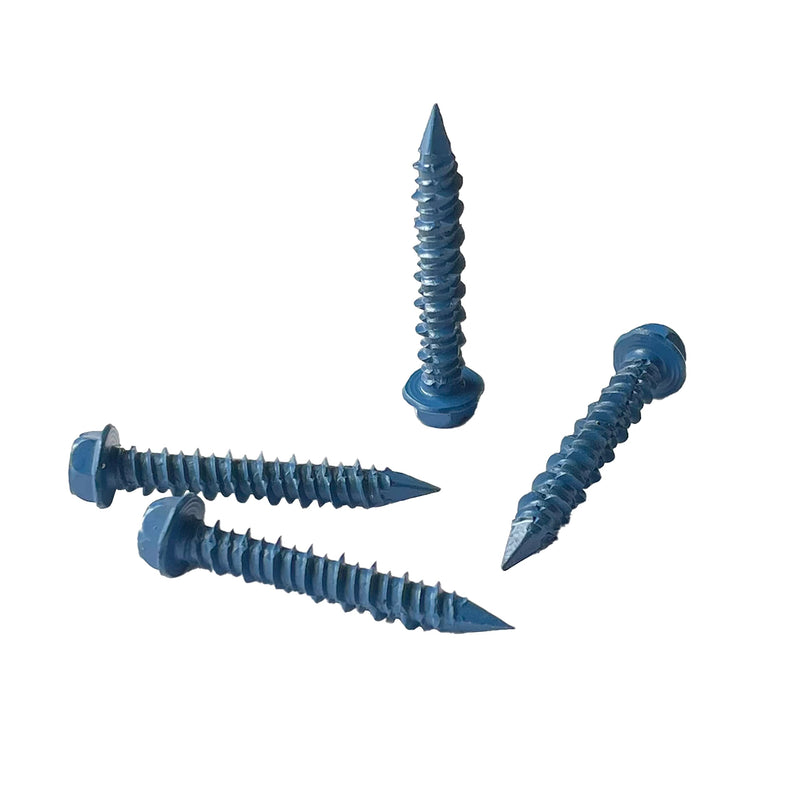 3/16 x 1-1/4" Hex Head Concrete Screw Anchor, for Anchoring to Masonry, Block or Brick (30Pcs) 3/16 x 1-1/4"