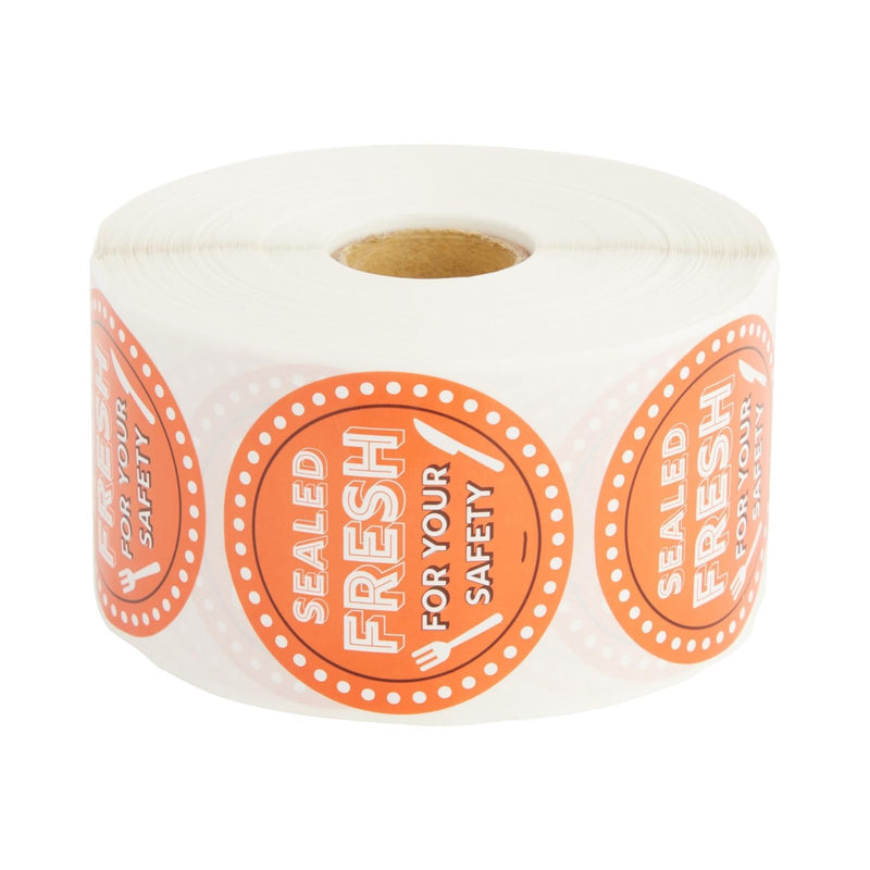 [Australia - AusPower] - Stockroom Plus 1000-Pieces of Tamper Evident Labels Roll for Food Delivery - 2" Round Sealed for Your Safety Stickers - Tape for Restaurant Packages, Diners, Business Labeling - Tamper Seal Stickers 