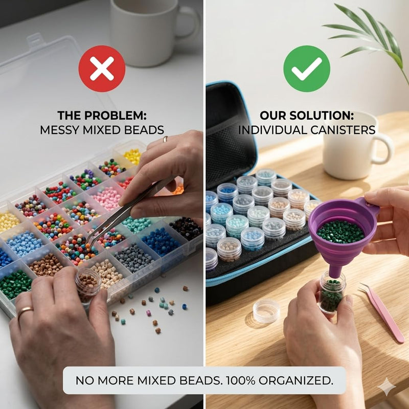 [Australia - AusPower] - [Never Mix Again] 2.6mm Mini Fuse Beads Kit with 30 Individual Vials，Professional Pixel Art Set for Adults，Anti-Spill Storage Case, Compatible with Perler Beads Patterns-13,500pcs Melty Beads-Blue perler bead kit-blue 