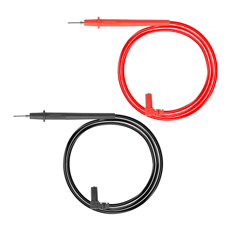 [Australia - AusPower] - 2pcs Multimeter Test Leads, Electrical Meter Test Leads Probe, Right Angle Banana Plug, CAT III 1000V 10A Digital Multimeters Cables (Black, Red) 