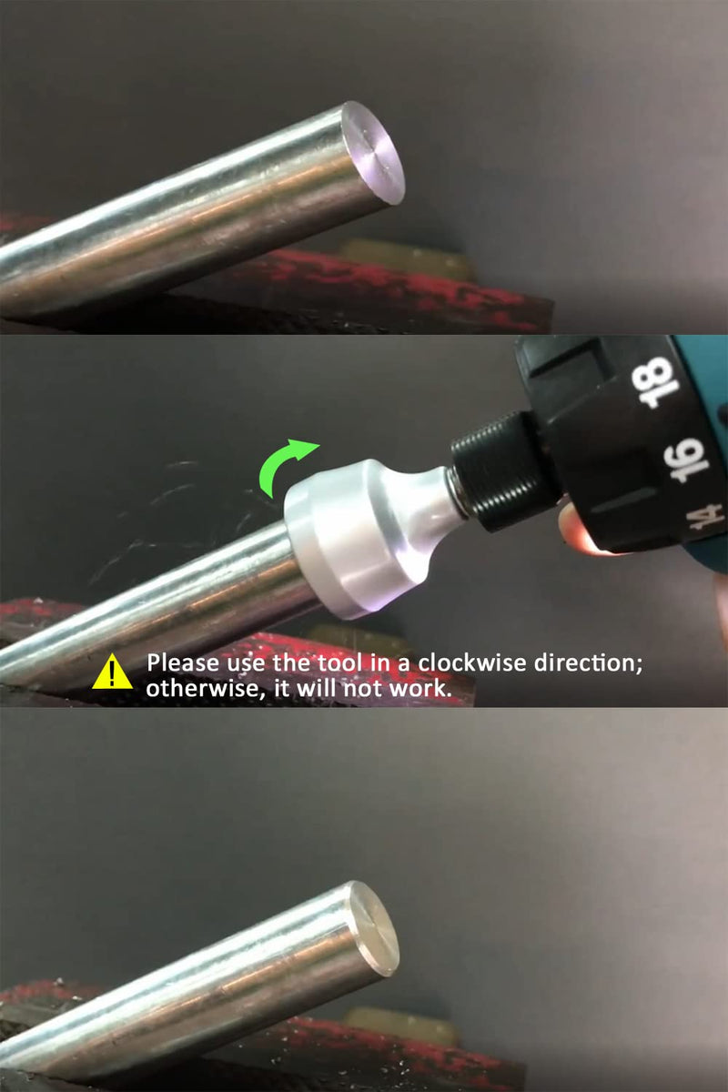 ORXPLUS Tools Deburring External Chamfer Tool, Tungsten Blade, Deburring Drill Bit, Remove Burr Tools Suitable on Stainless Rod, Thread and Pipe for Fit 1/8"-3/4"(3mm-19mm) Deburring Drill Bit 3mm-19mm / Gold