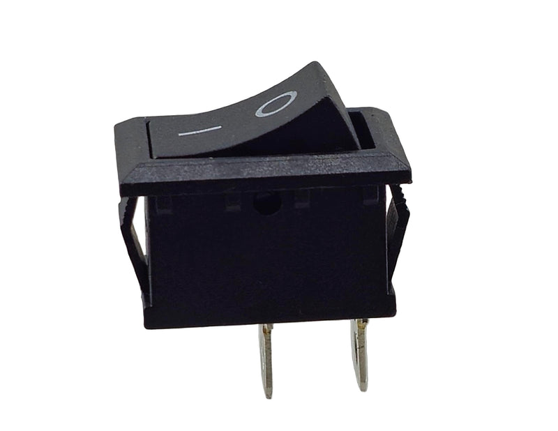 Rocker Switch, Toggle Switch, Device Switch, Mini Rocker Switch 250V 6A 125V 10A AC, KCD1 (6V 9V 12V 24V 125V AC/DC) Black Rectangular 19 x 13 mm, 2-Pin On/Off