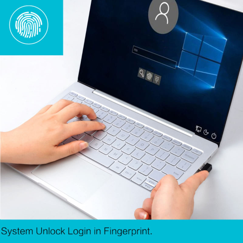 [Australia - AusPower] - Mini USB Fingerprint Reader for Windows 7 8 10 Fingerprint Scanner Scanner PC Dongle Fingerprint Sensor 360 Degree 0.5STouch Speedy Matching Biometric Portable USB Fingerprint Logger for PC Laptop Grey 