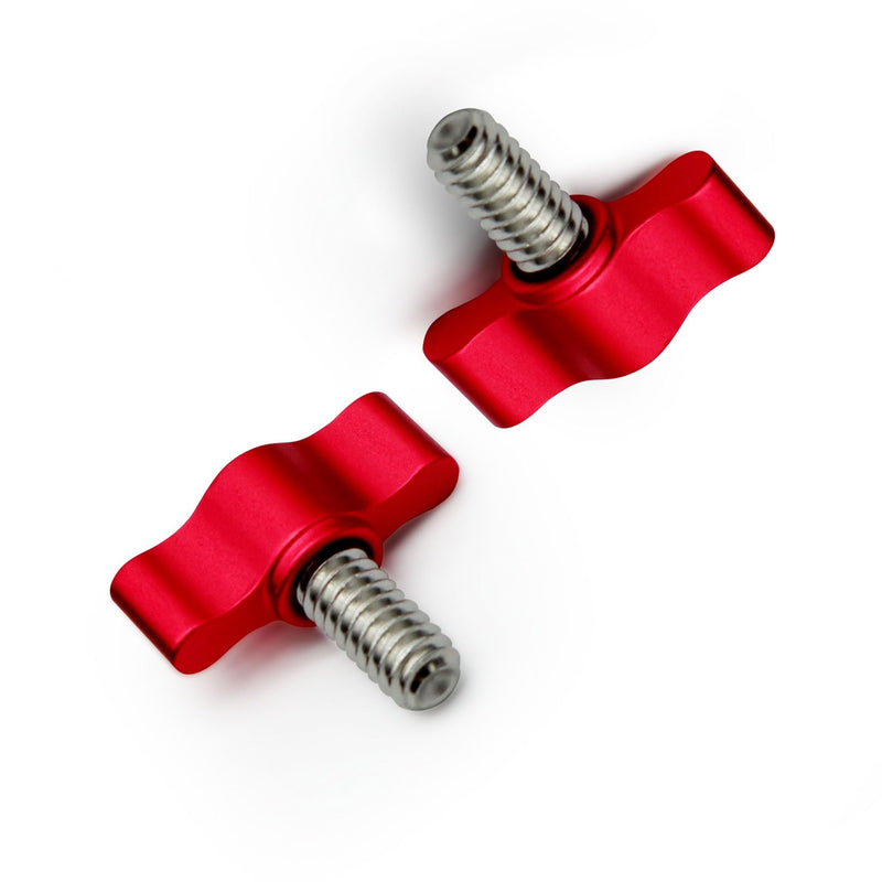 [Australia - AusPower] - Xadnitu 1/4"-20 x 1/2" Thread Thumb Screw,Stainless Steel Standard/Coarse Thread with Red Adjustable Tee Wing Aluminum Knob to Remove Replace Hand Clamping Tightening Knob Power Supply, 4 Packs 1/4"-20 x 1/2" 
