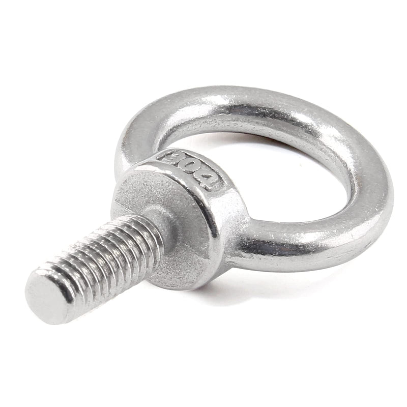 [Australia - AusPower] - 12Pcs M6 Lifting Eye Bolts, 304 Stainless Steel Male Thread Machinery Shoulder Ring Eye Bolt Heavy Duty M6(12Pcs) 