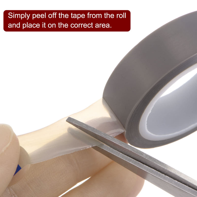[Australia - AusPower] - PTFE Film Tape Roll, 0.4" x 33 ft High Temperature Tape 0.06mm Thickness with Single Side Adhesive for Vacuum Sealer Machine, Hand Impulse Sealers, Gray 